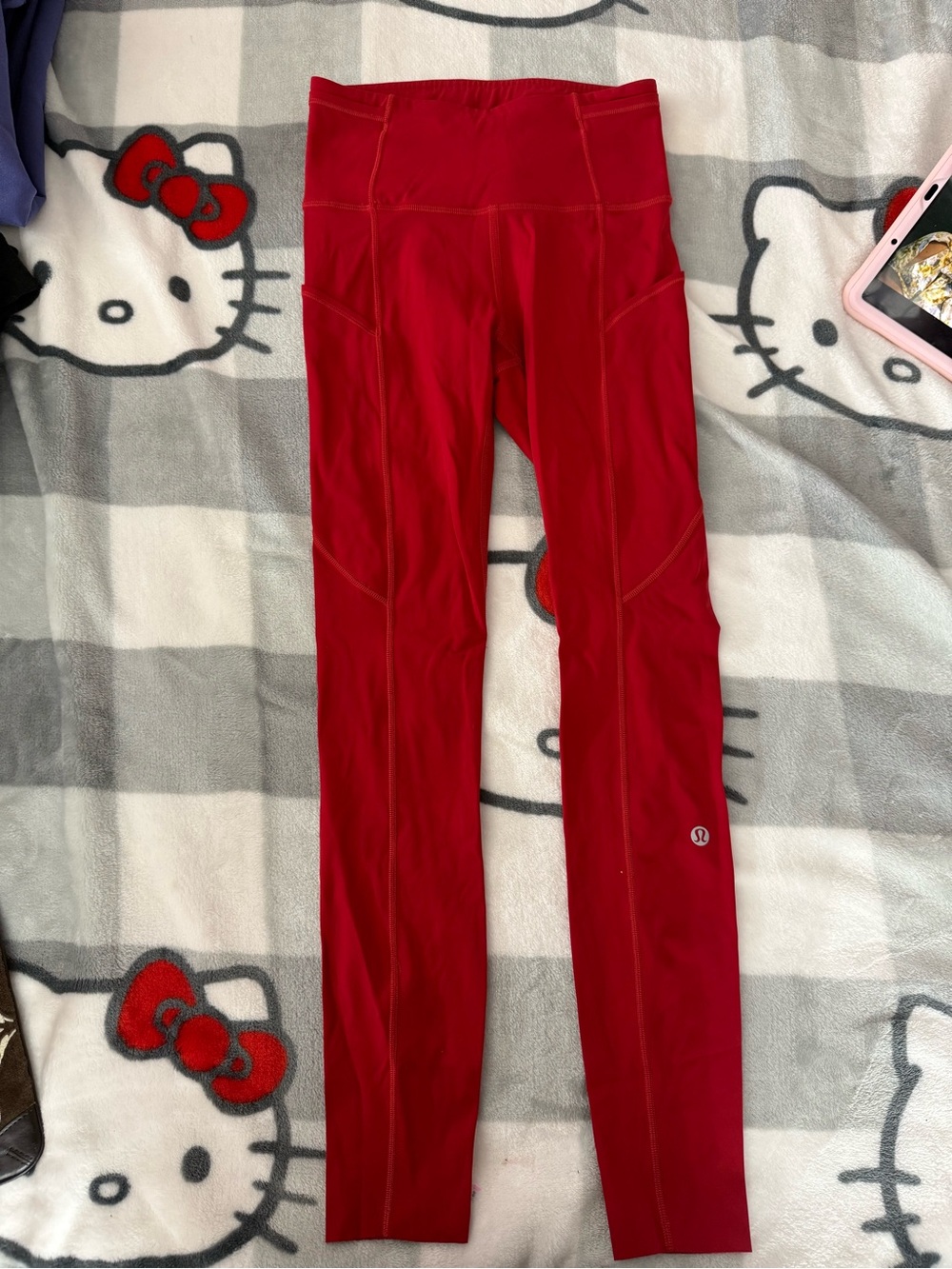 lululemon athletica Bright Red Performance fast and free Leggings